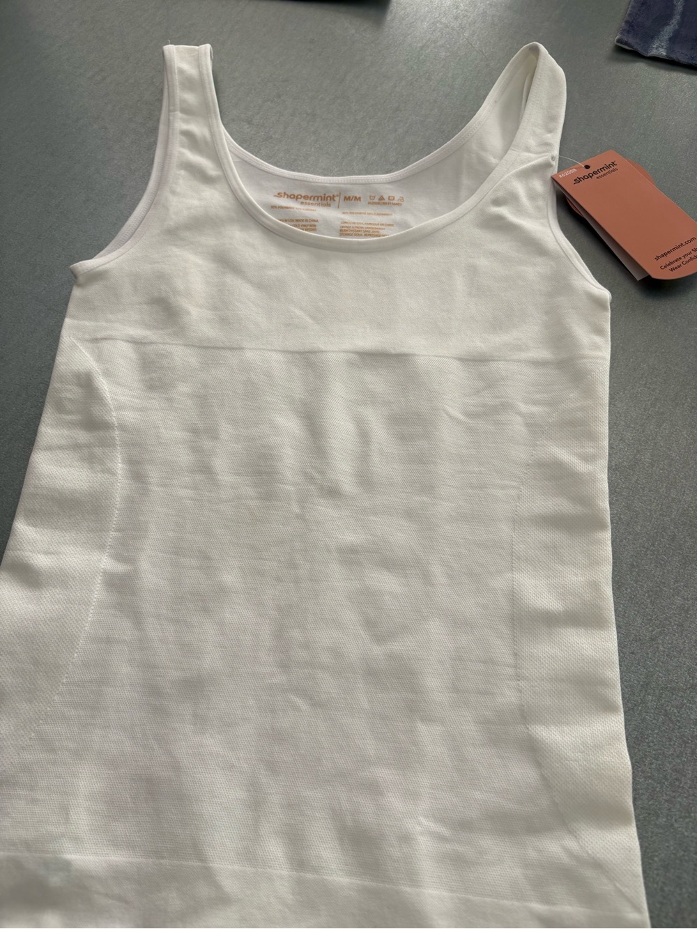 Shapermint White Seamless Scoop Tank